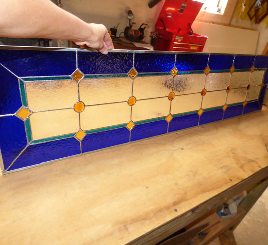 Stained Glass Sidelight or Transom - Vintage Style Sidelight or Transom