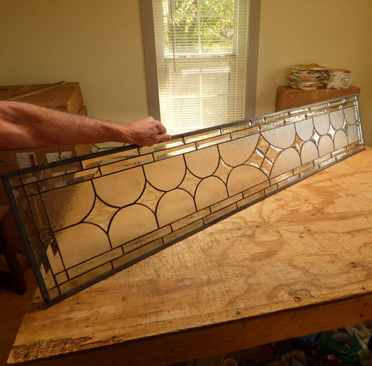 Celestial Star Stained Glass Transom or Sidelight