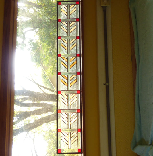 Stained Glass Sidelight or Transom - Wheat Sidelight in Color