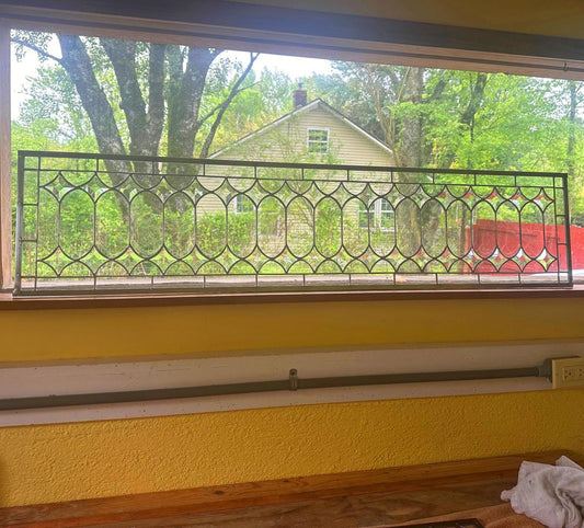Stained Glass Transom- Star Trellis Transom 1 1/2"