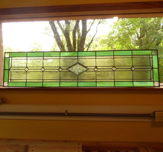 Stained Glass Sidelight or Transom - Old Victorian Diamond