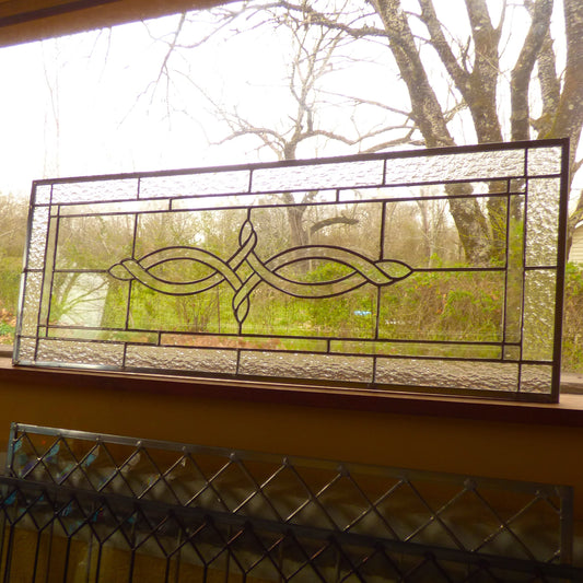 Stained Glass Transom or Sidelight - Scroll