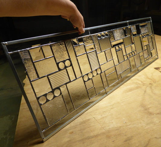 Stained Glass Transom or Sidelight - Geometric in Style