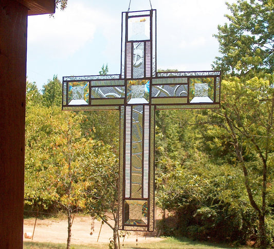 Devotion - Stained Glass Cross / Suncatcher