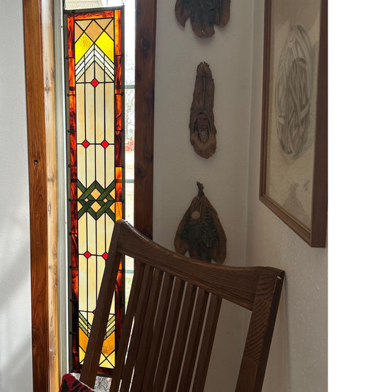 Stained Glass Sidelight or Transom - Prairie Long
