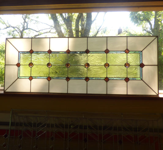 Stained Glass Transom or Sidelight(s) - Jewel Victorian