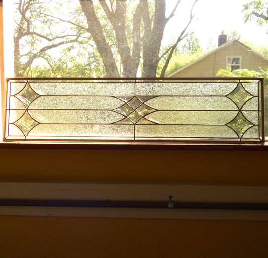 Stained Glass Transom or Sidelight - Privacy Star Sidelight or Transom