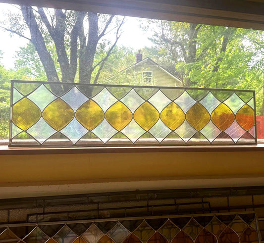 Stained Glass Transom or Sidelight - Moroccan Style - Color