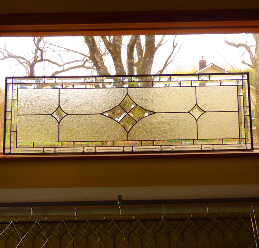 Stained Glass Transom or Sidelight - Star Beam Stained Glass Sidelight or Transom