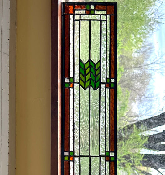 Stained Glass Sidelight or Transom - Southwest Style Sidelights or Transom - FREE SHIPPING