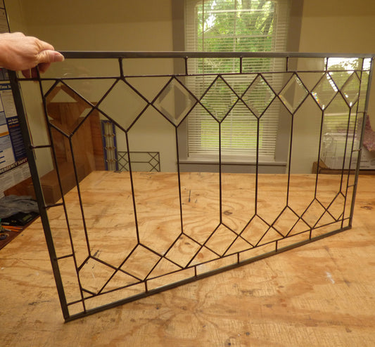 Stained Glass Transom - 3" Trellis Transom with border
